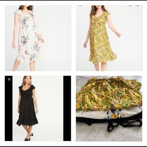 NWT Maternity Old Navy Ruffle Dresses Small BUNDLE